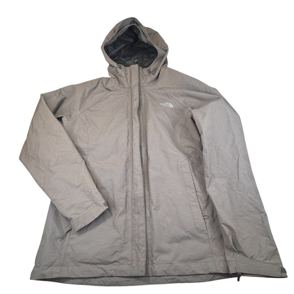 !!! SOLD !!!!! Jacket Women's Large Gray Gorpcore Hiking Hoodie Full Zip